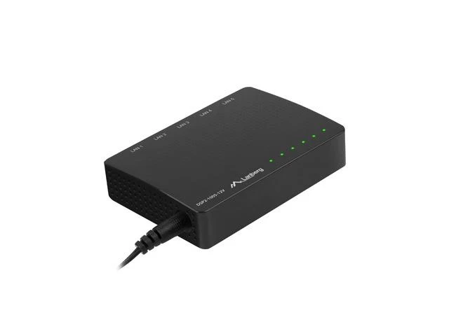 Šakotuvas LANBERG jungiklis DSP2-1008-12V 8 prievadų 1Gbps 12v