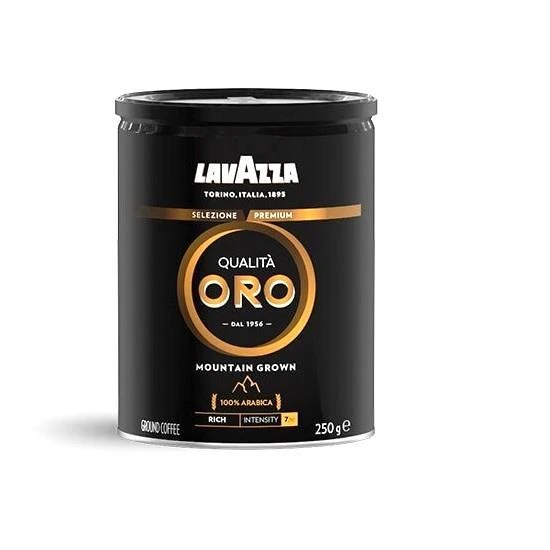 Malta kava LAVAZZA Qualita Oro Mountain grown, 250 g, metalinėje dėžutėje