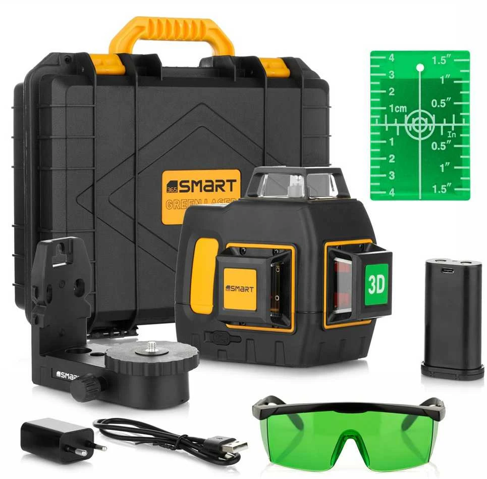 Smart365 3x360° plokštuminis lazeris 40xl žalia, 40 m
