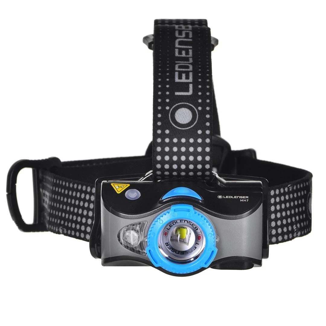 LED Lenser Mėlyna LEDLENSER LATARKA CZOŁOWA MH7, Juodas-Mėlynas, WINDOW BOX