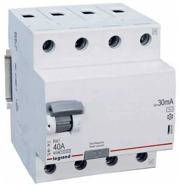 RCD JUNGILKLIS LE-402063 TRIFAZIS, AC TIPAS 30 mA 40 A LEGRAND