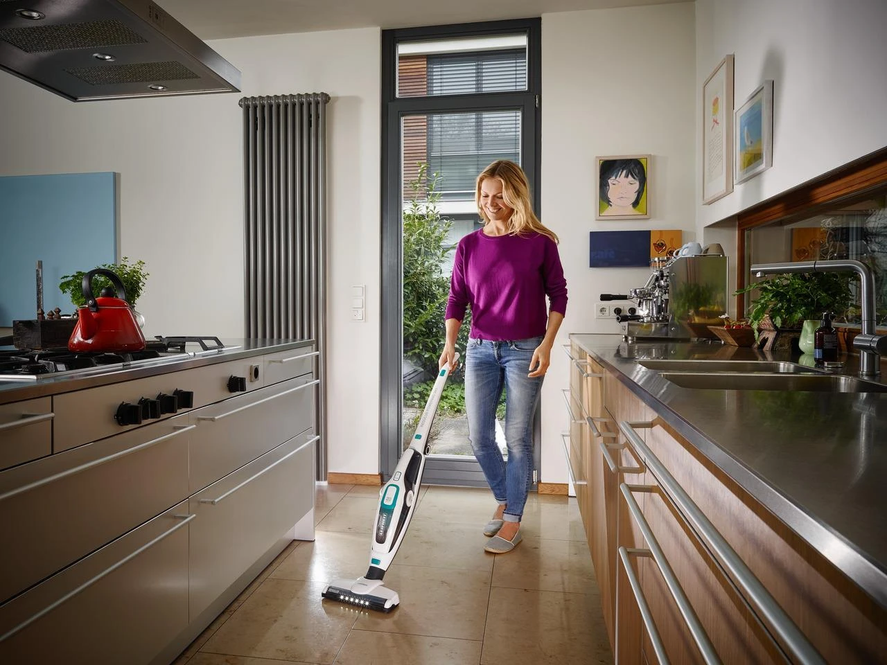 Dulkių siurblys Leifheit PowerVac 2in1 2-in-1 stick vacuum Baterija Dry Cyclonic Bagless Juodas, Mėlyna, Baltas