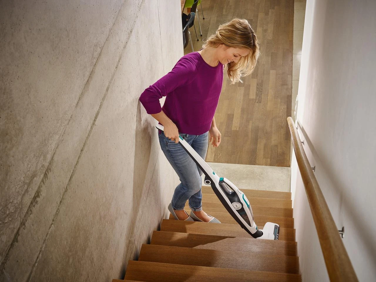 Dulkių siurblys Leifheit PowerVac 2in1 2-in-1 stick vacuum Baterija Dry Cyclonic Bagless Juodas, Mėlyna, Baltas