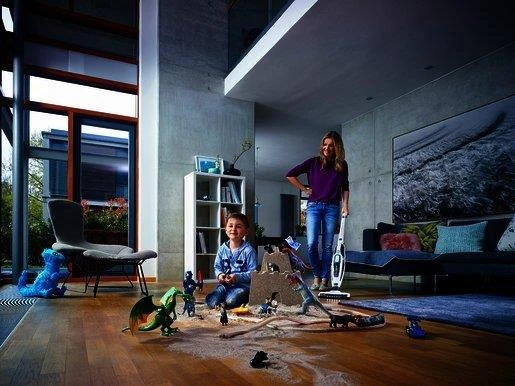 Dulkių siurblys Leifheit Rotaro PowerVac 2in1 20V Bagless Juodas, Mėlyna