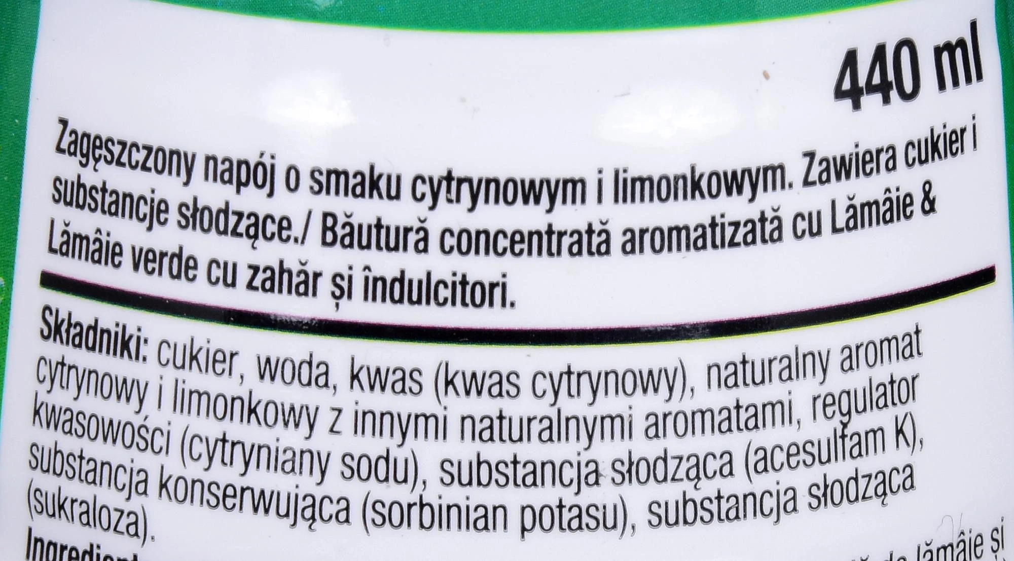 Citrinų ir žaliųjų citrinų skonio SodaStream sirupas, 440 ml