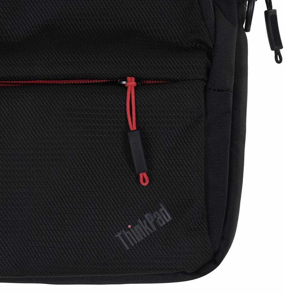 Lenovo | Essential | ThinkPad Essential 13–14 colių plonas nešiojamas kompiuteris su viršutiniu dėklu (tvarus ir ekologiškas, pagamintas iš perdirbto PET: iš viso 7,5 %; išorė: 24 %) | Tinka iki 14 colių | Išorinis dėklas | Dirželis per petį | Juodas