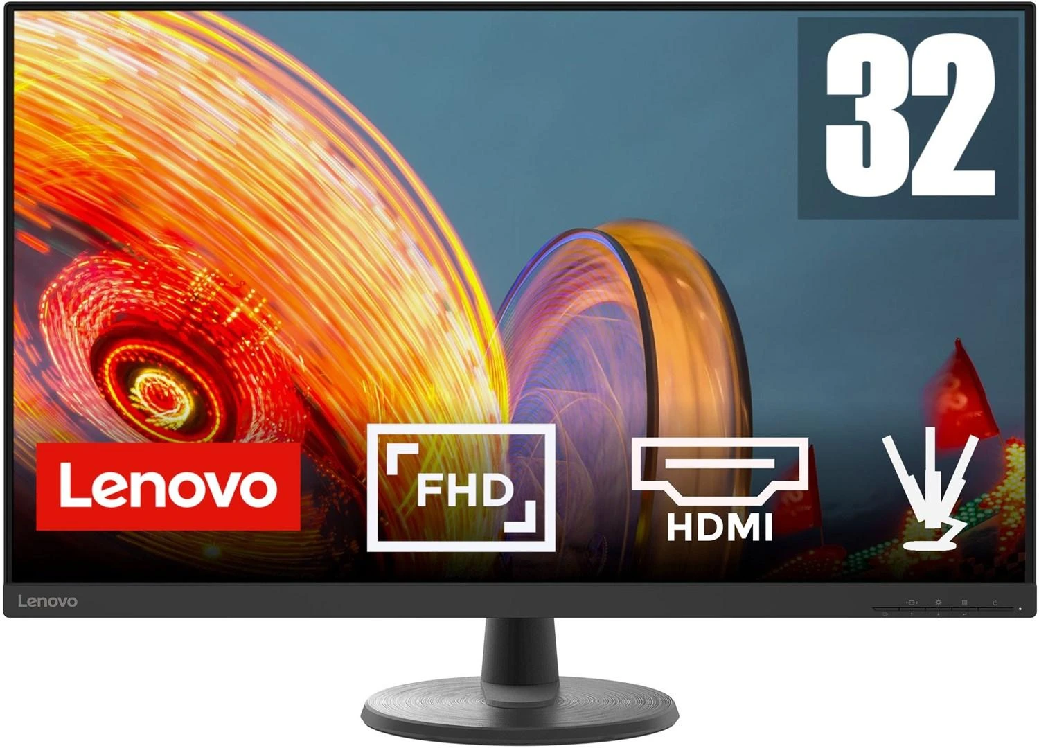 Monitorius Lenovo D32-40, 31.5'', VA, 1920 x 1080, 60 Hz, 4 ms