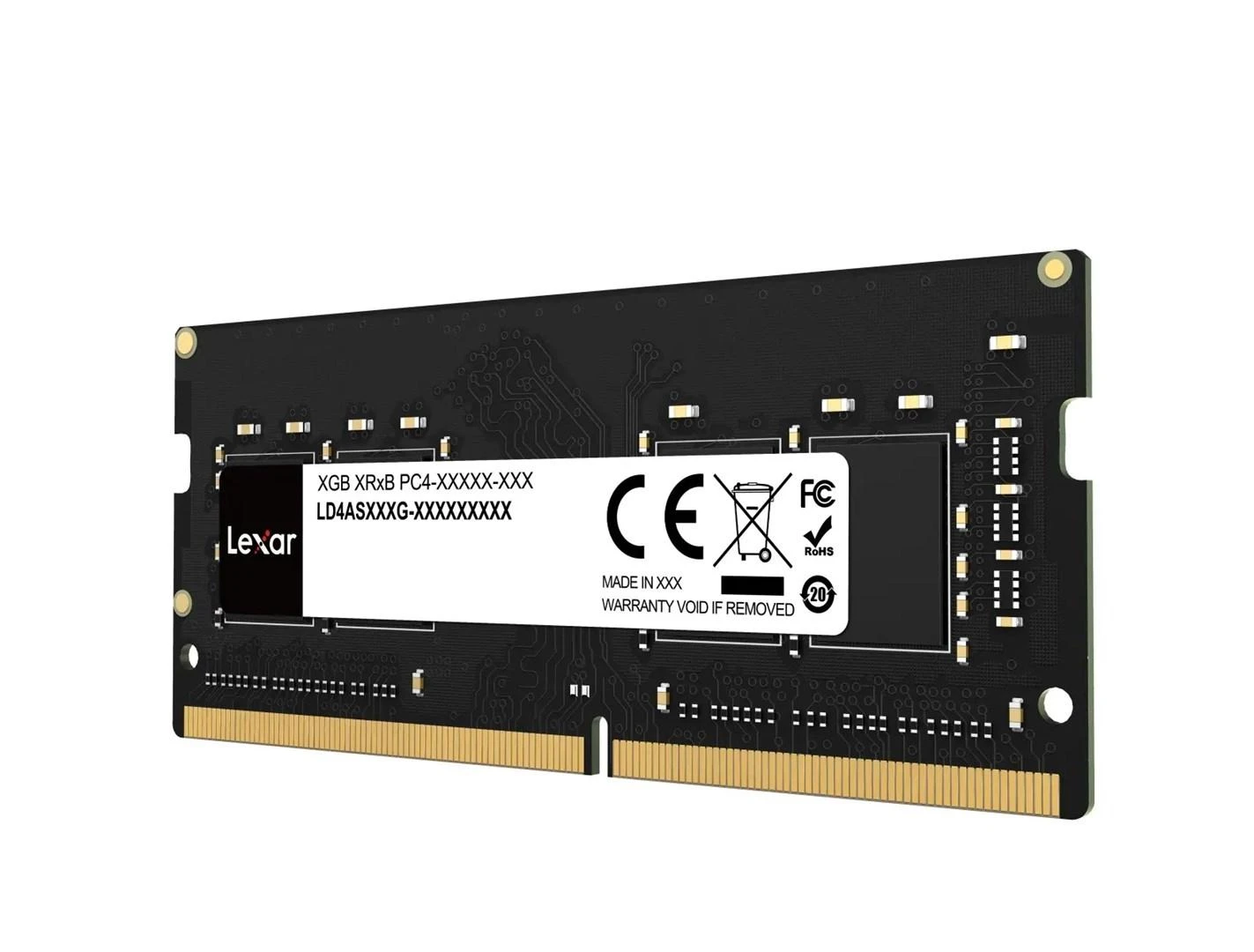 Nešiojamo kompiuterio atmintis Lexar | 8 GB | DDR4 | 3200 MHz | Užrašų knygelė | Registracijos Nr. | ECC Nr