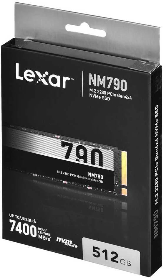 Lexar | SSD | NM790 | 512 GB | SSD form factor M.2 2280 | Solid-state drive sąsaja M.2 NVMe | Skaitymo greitis 7200 MB/s | Rašymo greitis 4400 MB/s