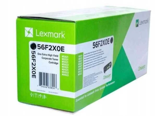 Lexmark 56F2X0E Juodas itin didelės našumo įmonės dažų kasetė | „Lexmark“ itin didelės našumo korporacinė dažų kasetė | 56F2X0E ypač didelio našumo įmonės dažų kasetė | Tonerio kasetė | Juodas