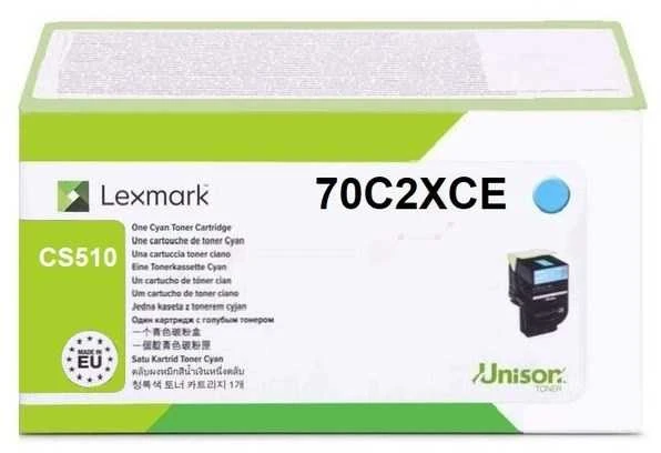 Lexmark 70C2XCE (702XC) Toneris kasetė, žalsvai mėlyna, 4000 puslapių