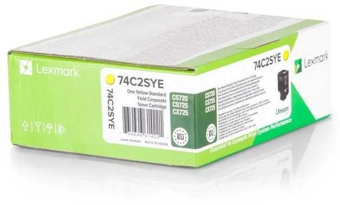 Lexmark Corporate | 74C2SYE | lazerinis Toneris Cartridge | Geltona
