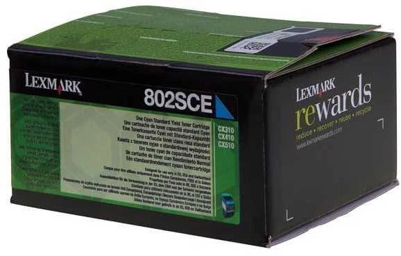 Lexmark 80C2SC0 | 802SCE mėlynos spalvos standartinės našumo korporacinė kasetė (2k) | Kasetė | Žydra spalva