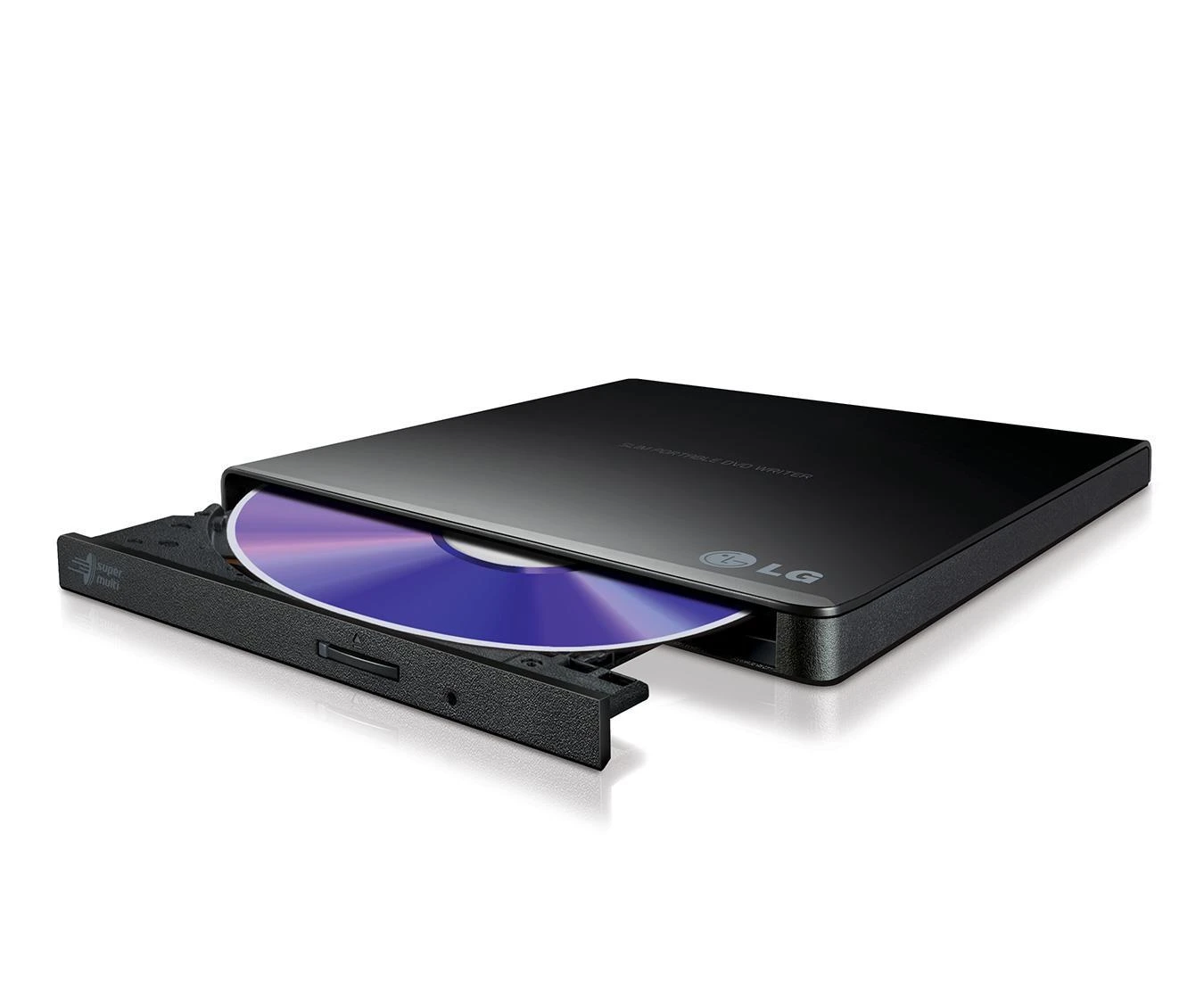LG H.L duomenų saugykla | Itin plonas nešiojamasis DVD rašiklis | GP57EB40 | Sąsaja USB 2.0 | DVD±R/RW | CD skaitymo greitis 24 x | CD įrašymo greitis 24 x | Juodas | Stalinis kompiuteris / Nešiojamasis kompiuteris