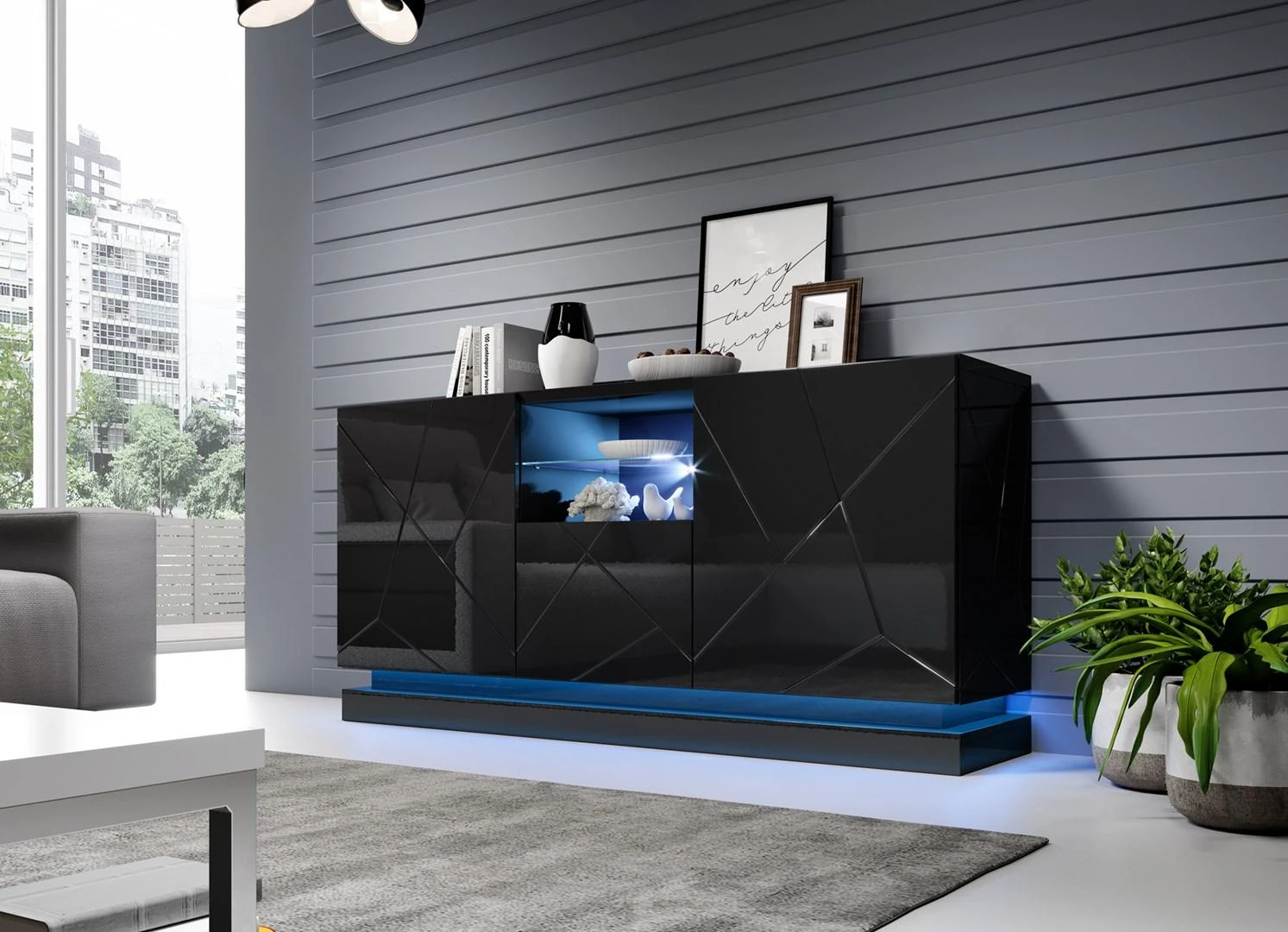 Cama Meble Paviršiaus Šviesa - Qiu 2d1k Mėlyna