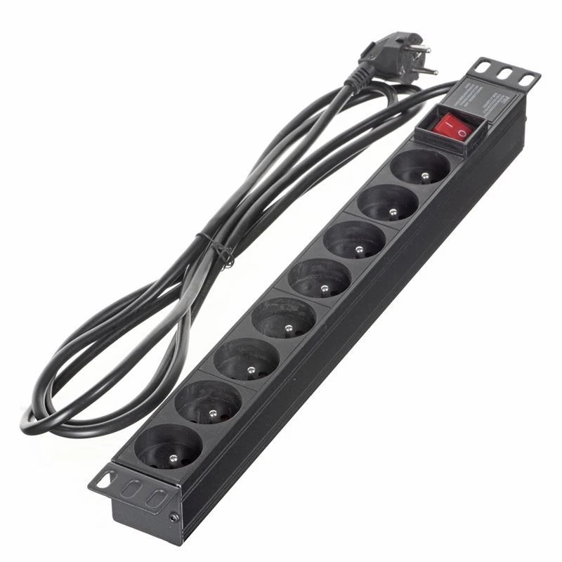 Alantec PZ081U3M galios prailginimas 3 m 8 kintamosios srovės lizdas (-ai) Vidinis Juodas
