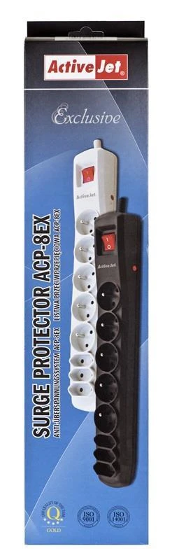 Ilgiklis - Activejet APN-8G/3M-GR 8 Lizdai, Pilka