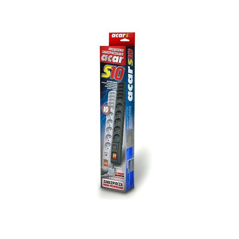 Acar Power strip S10 1,5M krūva 10 lizdų
