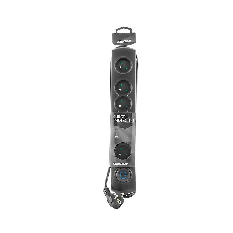 QOLTEC 50112 Surge Protector 6 maitinimo lizdas 3,0m