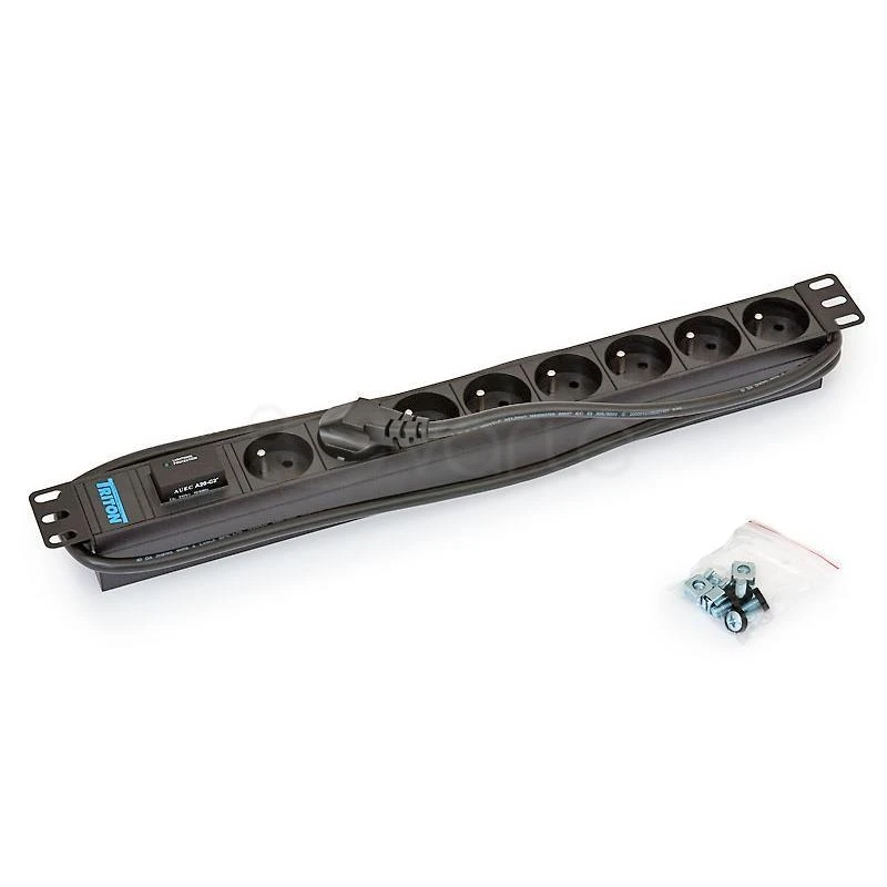 Triton 1U maitinimo lizdas, 8 lizdai, 19 colių (RAB-PD-X07-A1)