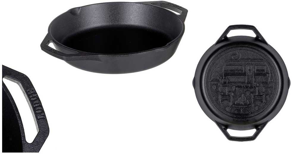 Lodge Keptuvė kepimui ketaus CAMPER Wanderlust 26 cm / Namelis