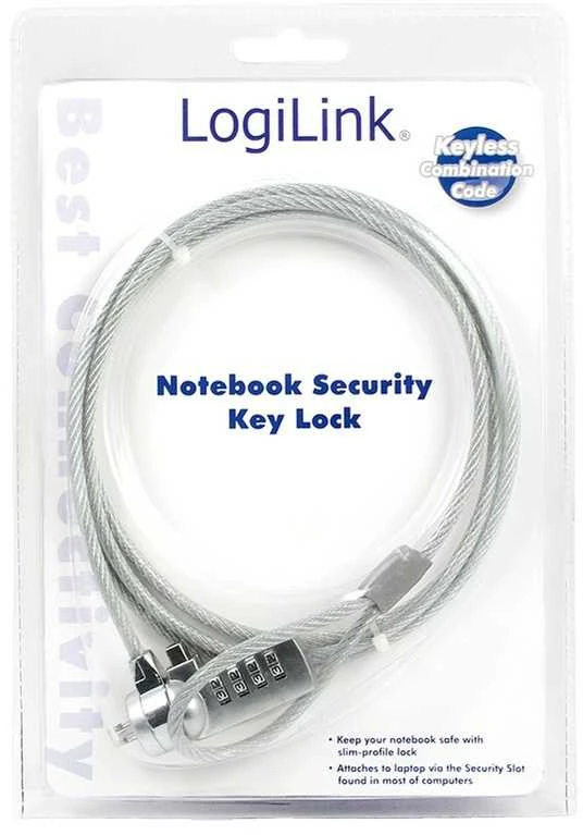 „Logilink“ nešiojamojo kompiuterio saugos užraktas su kombinacija 1,5 m