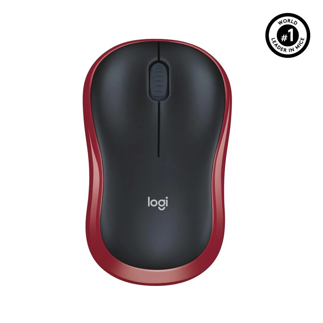 Bevielė pelė Logitech M185. Raudona