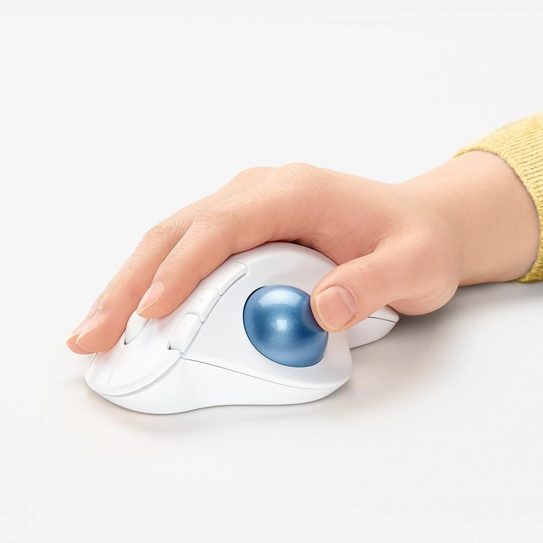 Logitech ERGO M575 Belaidė Trackball pelė, baltos spalvos