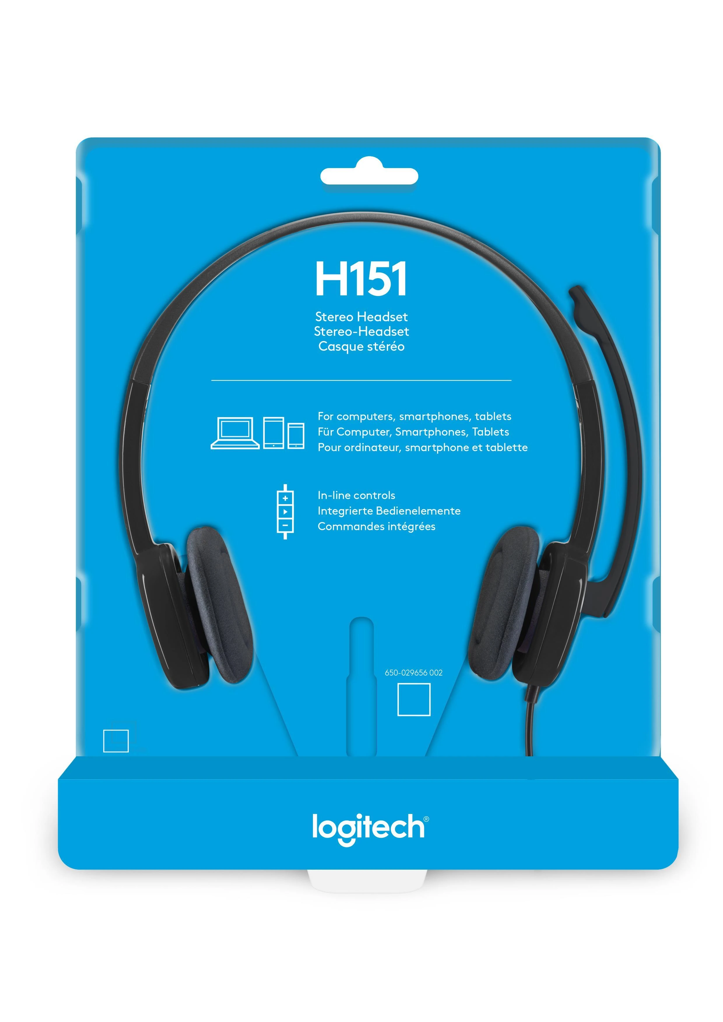 Universalios ausinės Logitech H151 su mikrofonu, 3,5mm jungtis