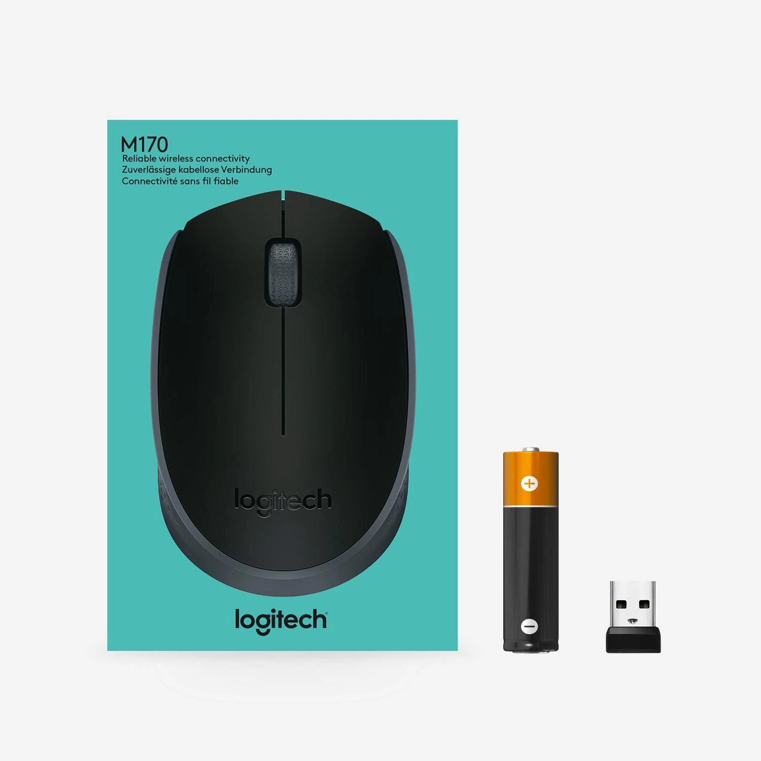 Belaidė pelė Logitech M171, Juoda