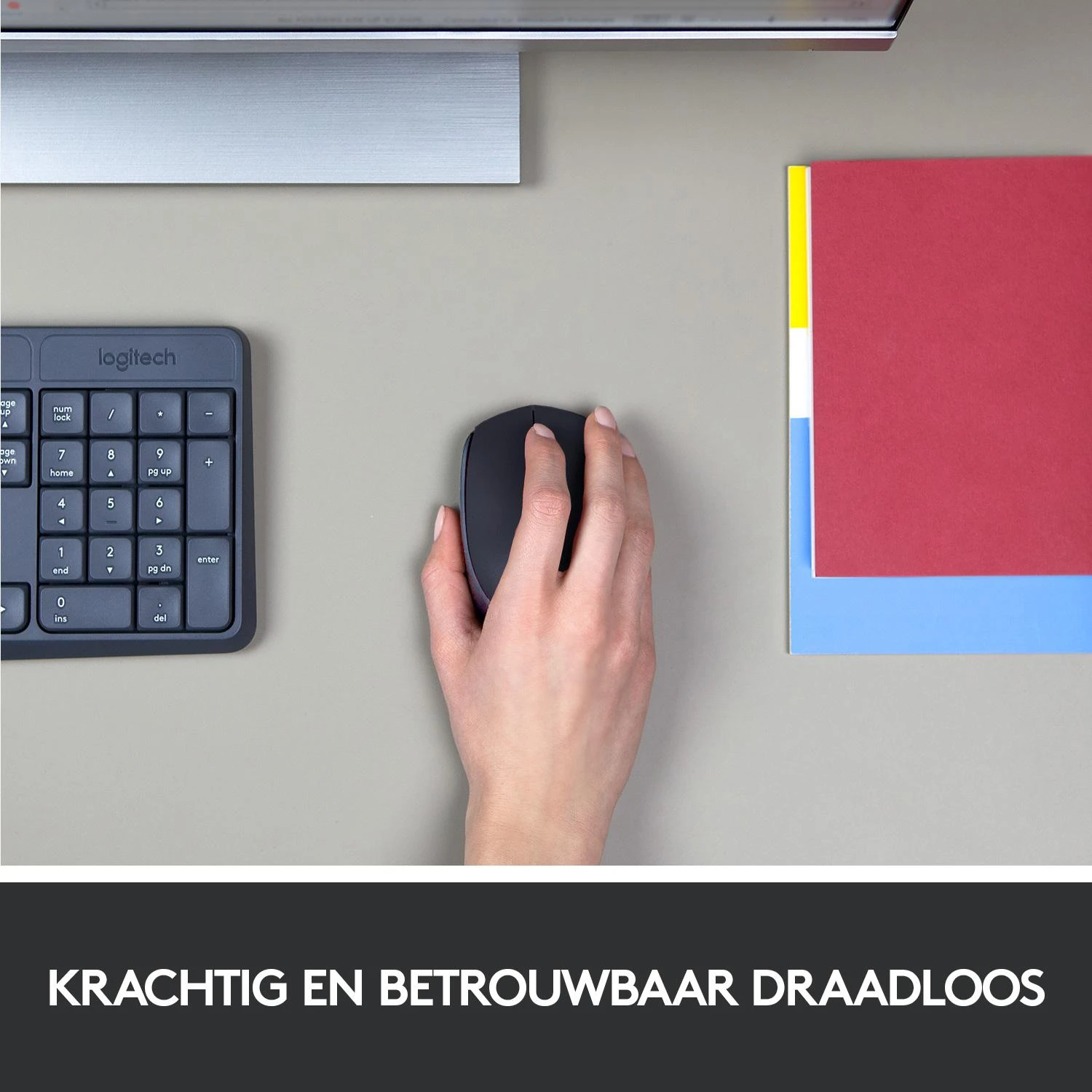 Belaidė pelė Logitech M171, Juoda