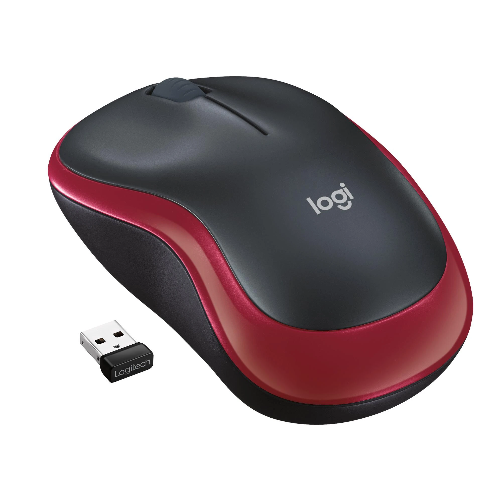 Bevielė pelė Logitech M185. Raudona