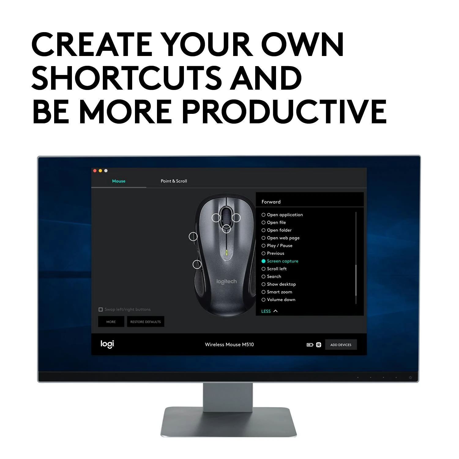 Logitech M510 kompiuterinė pelė Radijo dažnio belaidė Lazeris