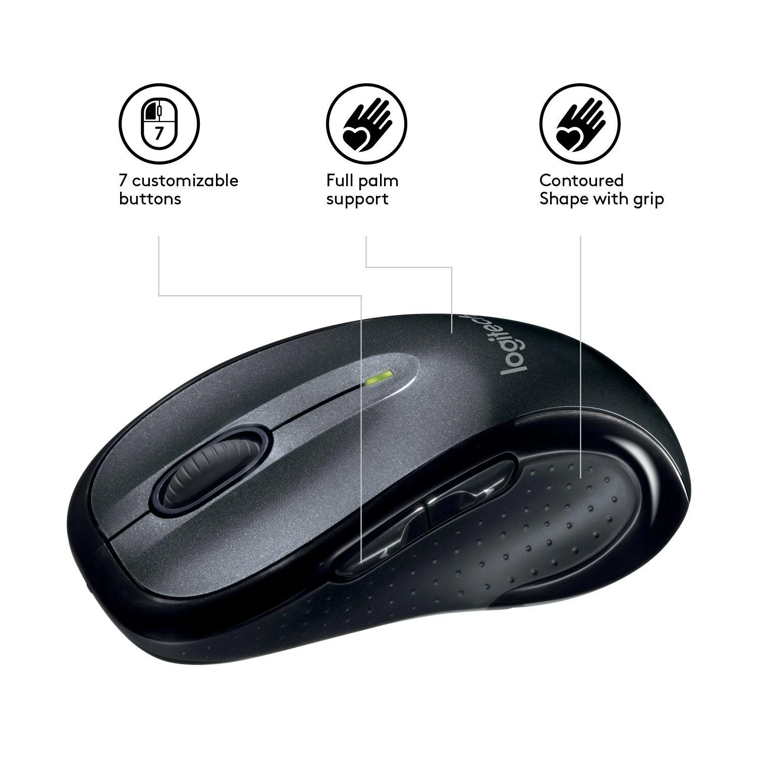 Logitech M510 kompiuterinė pelė Radijo dažnio belaidė Lazeris