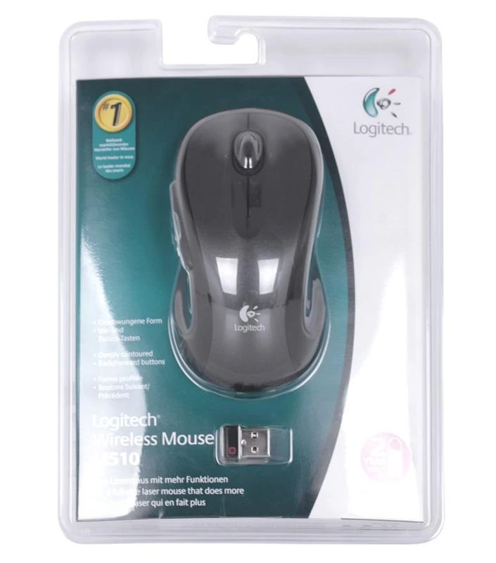 Logitech M510 kompiuterinė pelė Radijo dažnio belaidė Lazeris