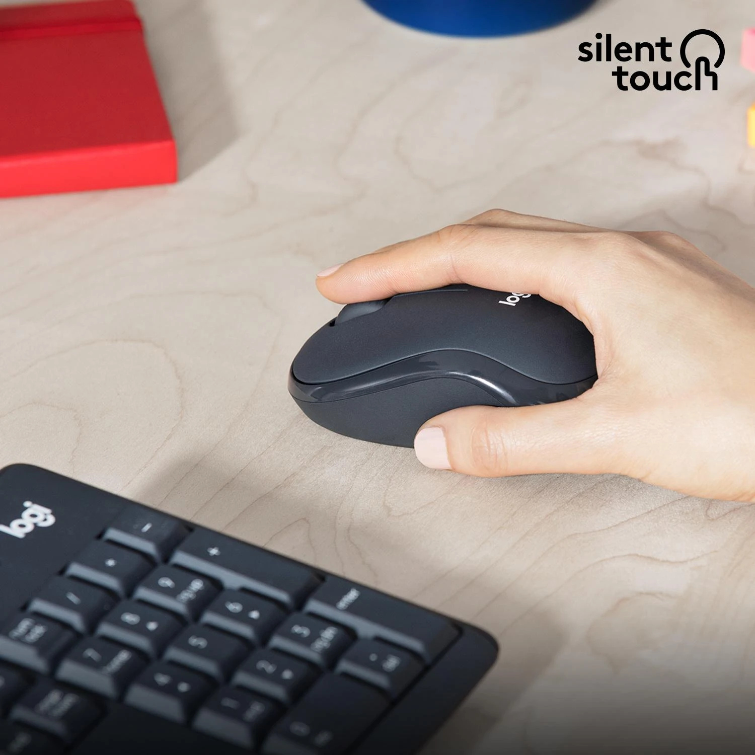 Belaidė klaviatūra su pele Logitech MK295, US kalba, Juodos spalvos