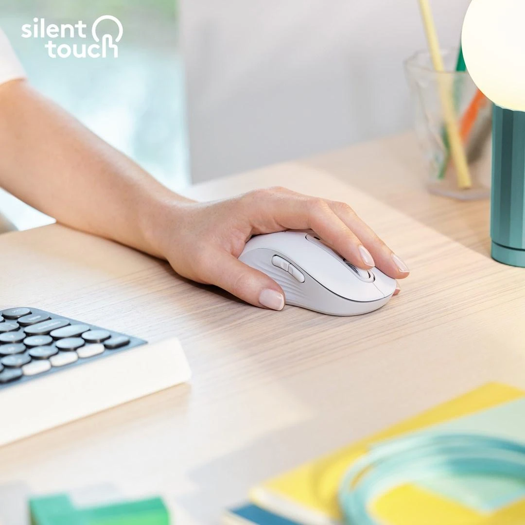 Belaidė pelė Logitech Signature M650 L Left, baltos spalvos