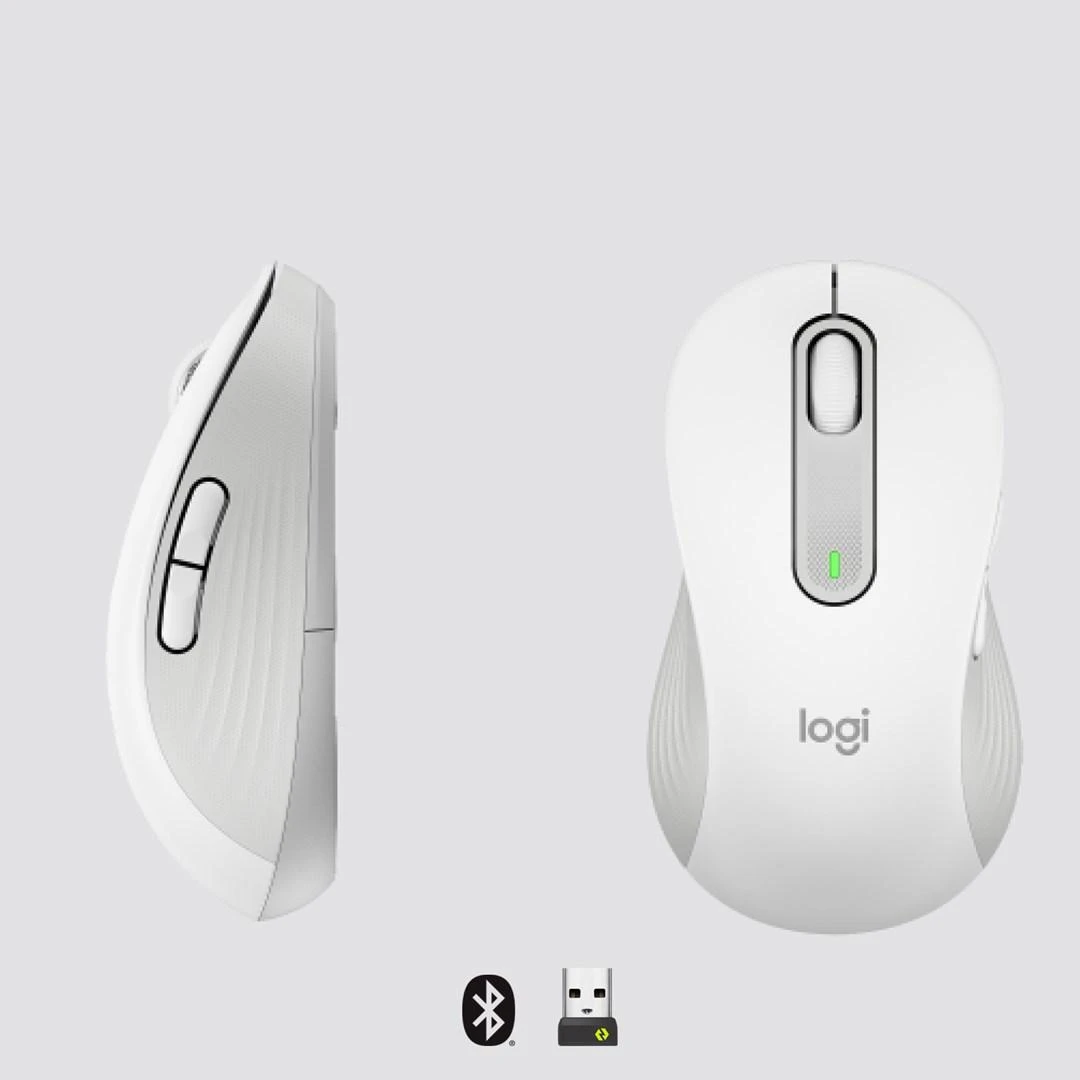 Belaidė pelė Logitech Signature M650 L Left, baltos spalvos