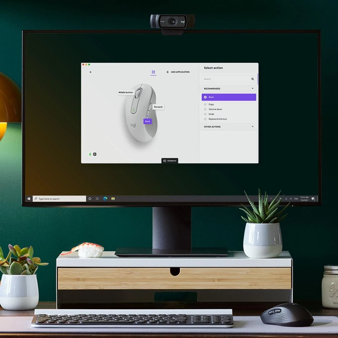 Belaidė pelė Logitech Signature M650 L Left, baltos spalvos