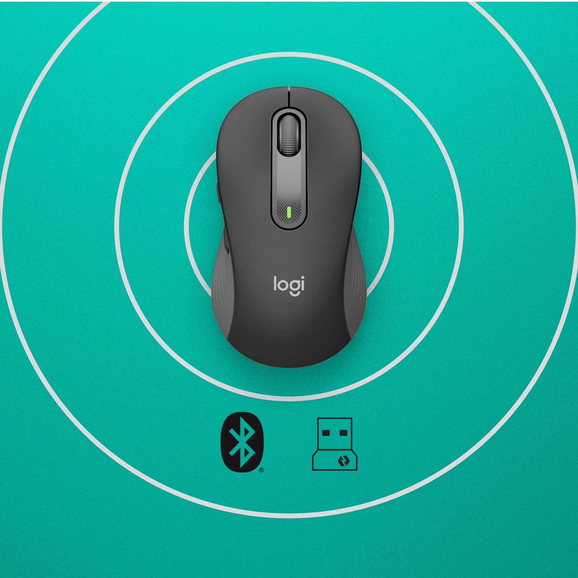 Tyli belaidė pelė Logitech M220, Juoda