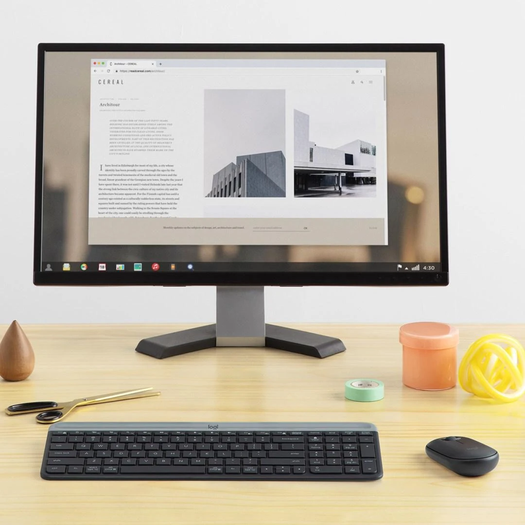 Logitech MK470 Slim Wireless Combo, belaidė klaviatūra ir pelė, US išdėstymas, Grafito spalvos