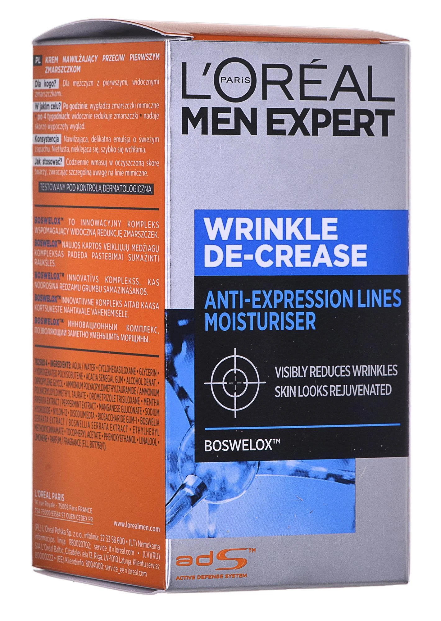 L'Oreal Paris Men Expert Stop Wrinkles kremas nuo raukšlių, 50 ml