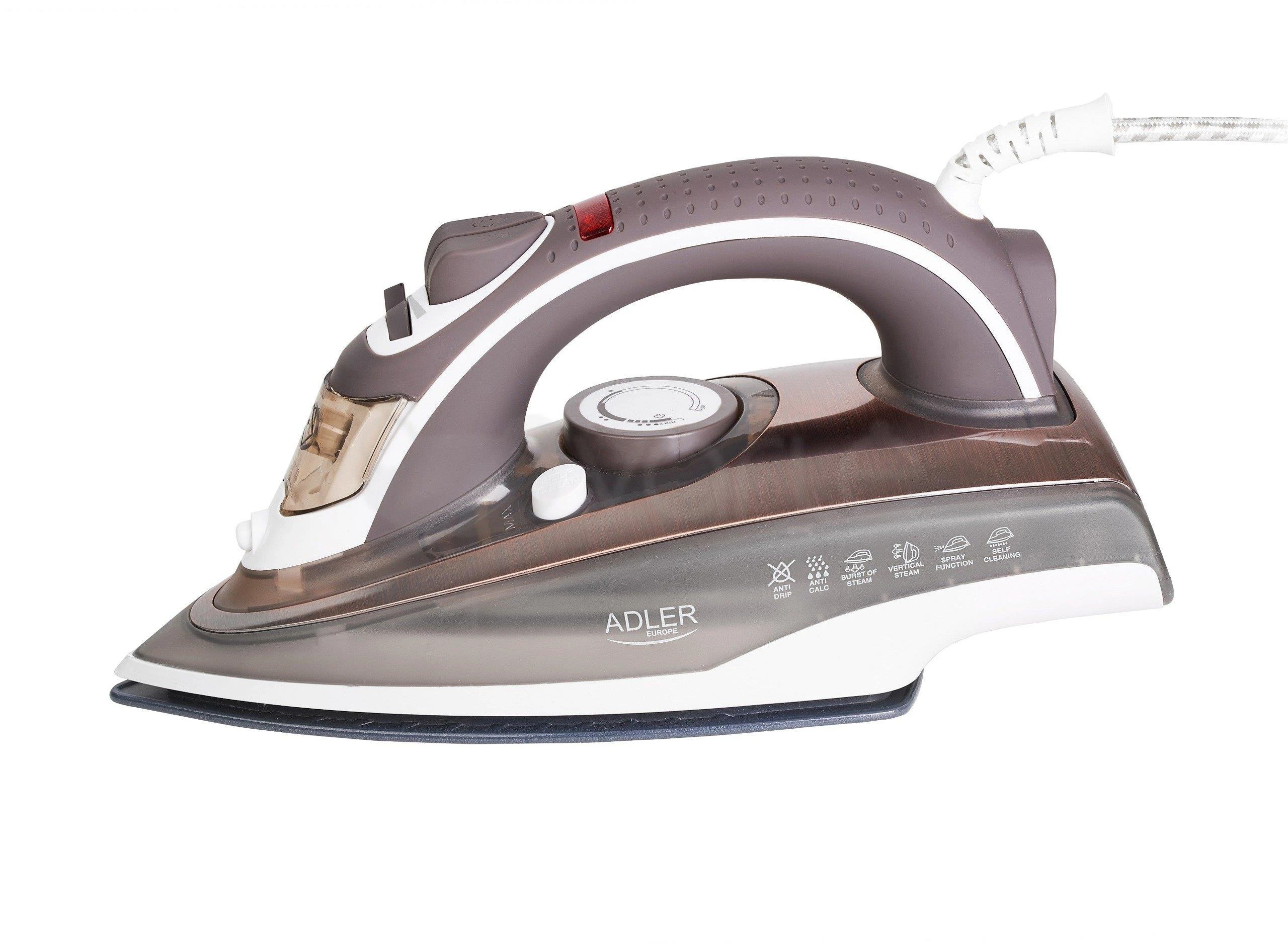 Adler | Lygintuvas | AD 5030 | Garų lygintuvas | 3000 W | Vanduo tank capacity 310 ml | Continuous steam 20 g/min | Brown