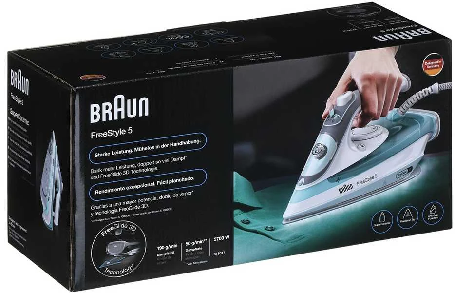 BRAUN TexStyle 5 Garų lygintuvas SI 5017 GR, 2700W, Žalias