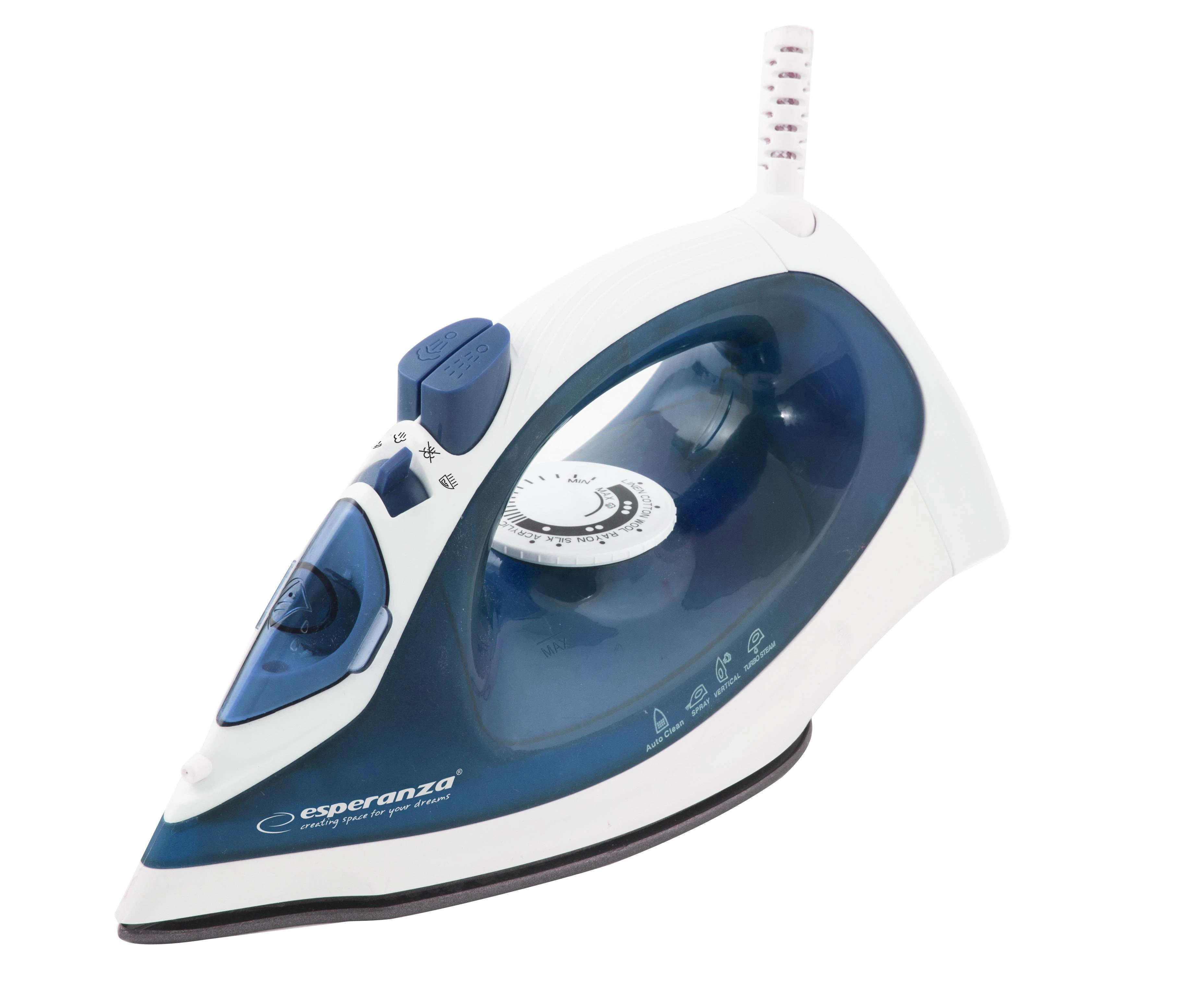 Lygintuvas steam Esperanza Ceramic EHI002 (2200W, mėlynas color)