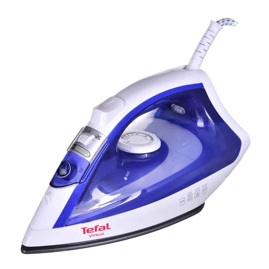 TEFAL | Garų lygintuvas | FV1711 Virtuo | Garų lygintuvas | Continuous steam 24 g/min | Steam boost performance 80 g/min | Mėlyna