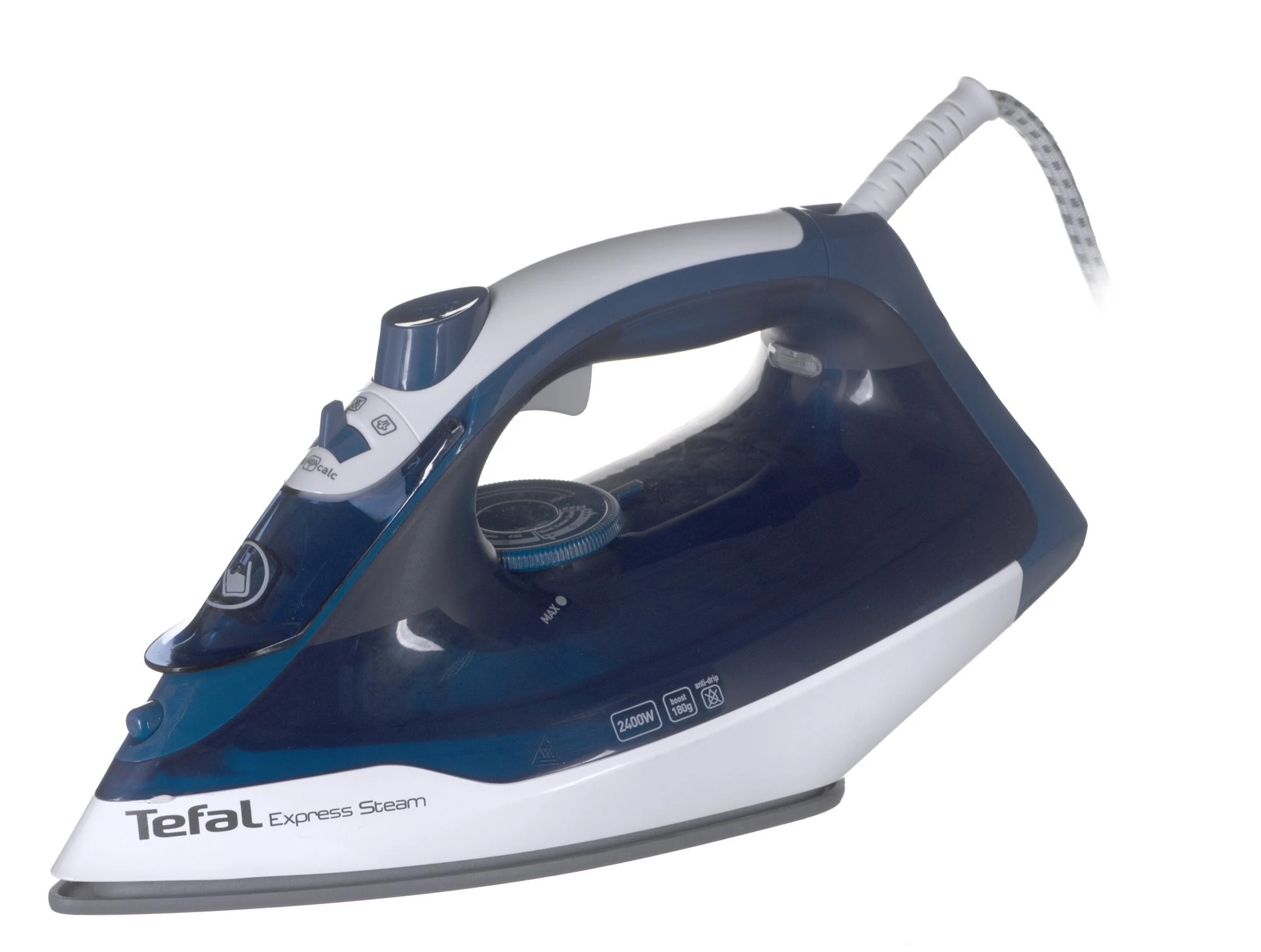 TEFAL | FV2838E0 | Garų lygintuvas | 2400 W | Vanduo tank capacity 270 ml | Continuous steam 40 g/min | Mėlyna/Baltas