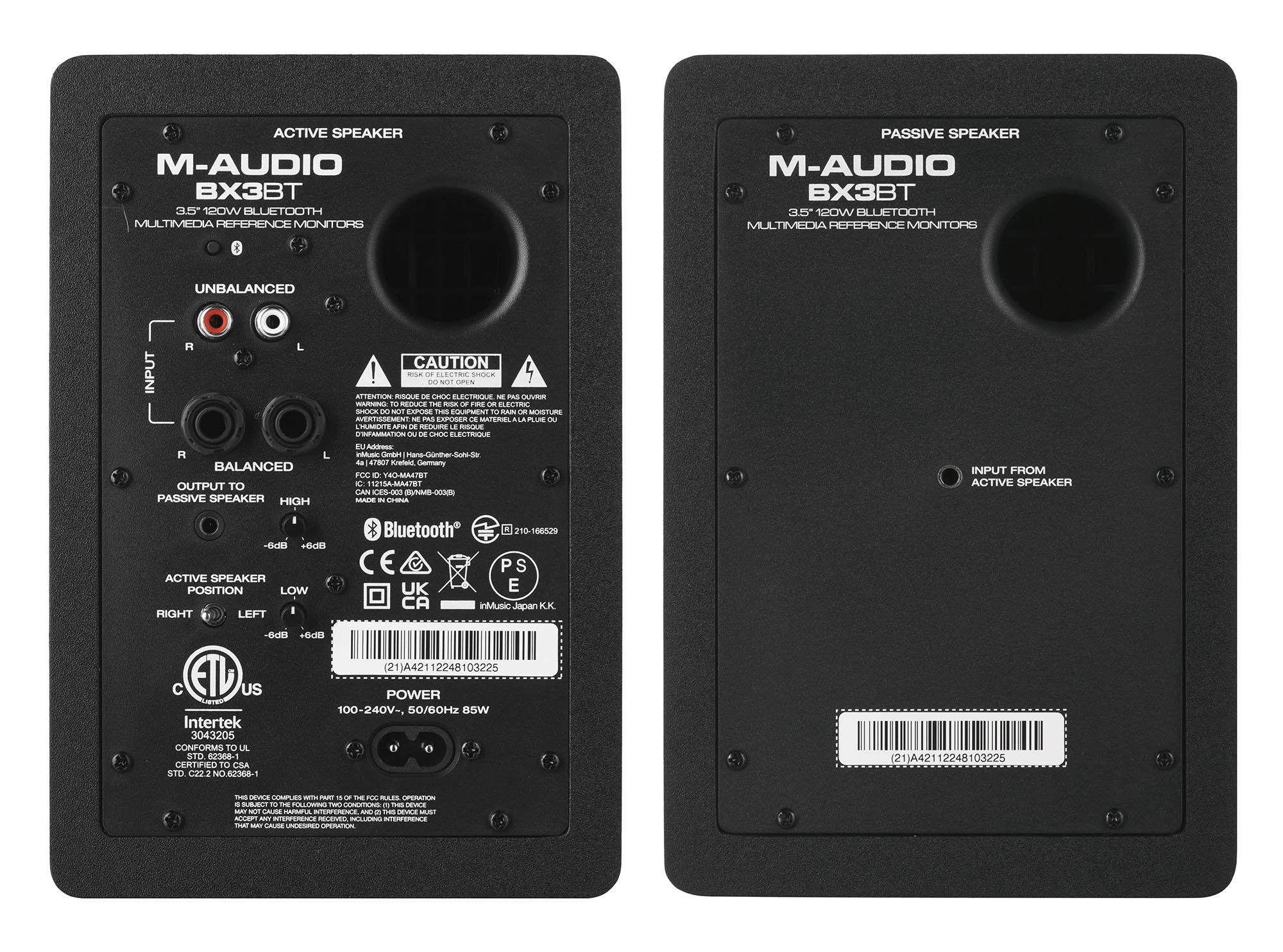 M-AUDIO BX3 BT 2x garsiakalbis Juodas Wired + Bluetooth 50 W