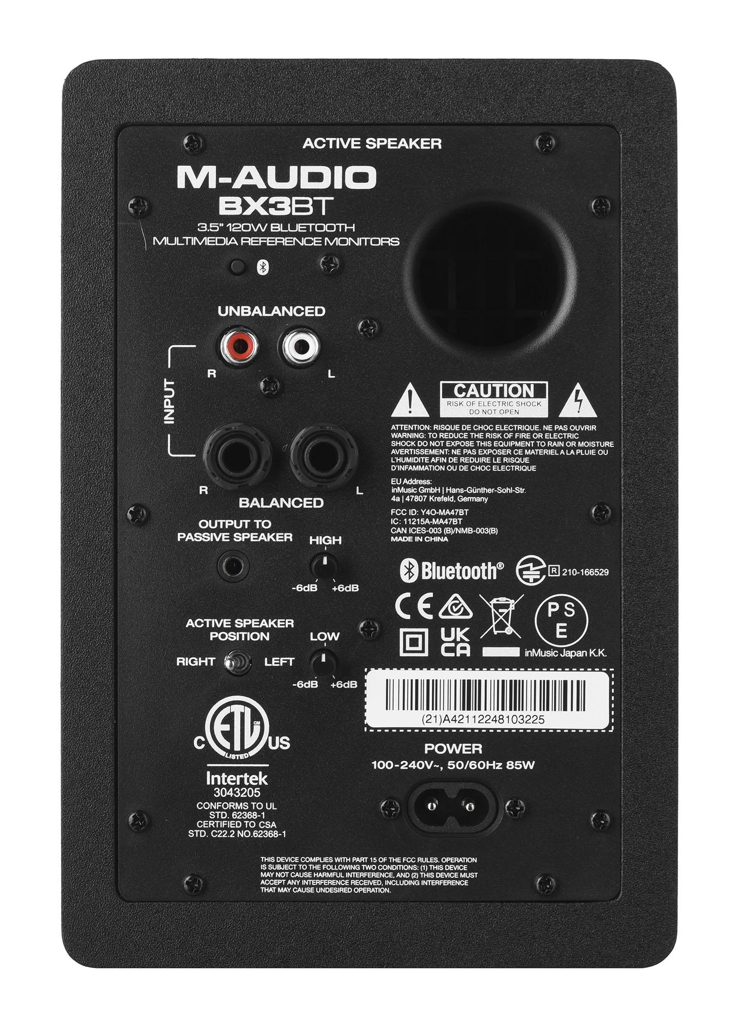 M-AUDIO BX3 BT 2x garsiakalbis Juodas Wired + Bluetooth 50 W