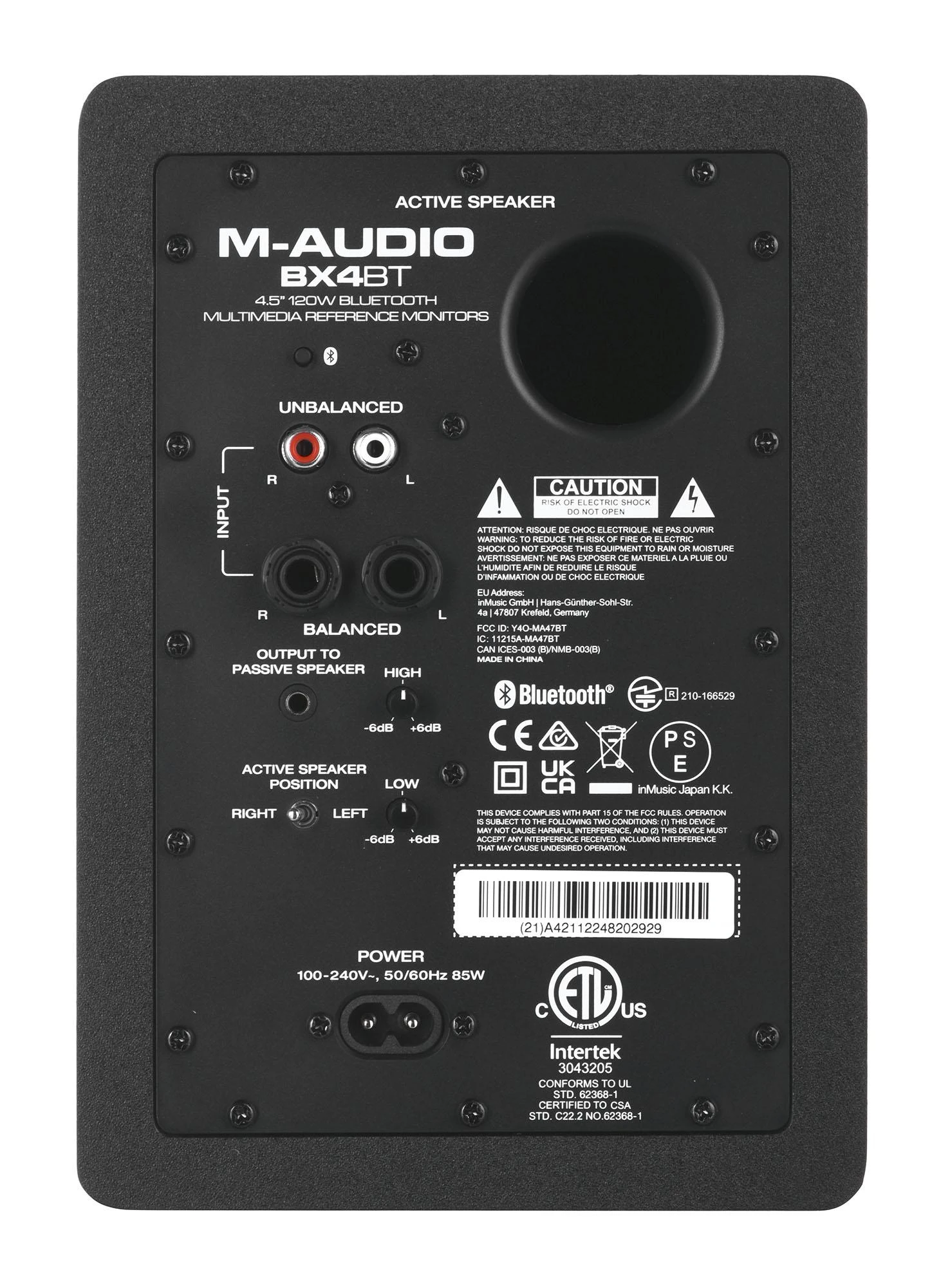 Garso kolonėlė   M-AUDIO BX4 BT  ,  2 vnt. Juodos spalvos